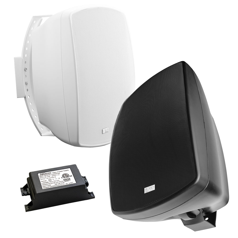 5.25" Bluetooth 5.0 Outdoor Patio Speaker Pair 100W, IP54 Rated, Black or White BTP525