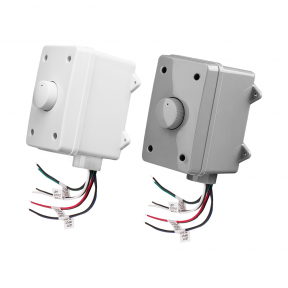 Impedance Matching 100W Rotary Weather-Resistant Outdoor Volume Control, White or Grey - OVC100
