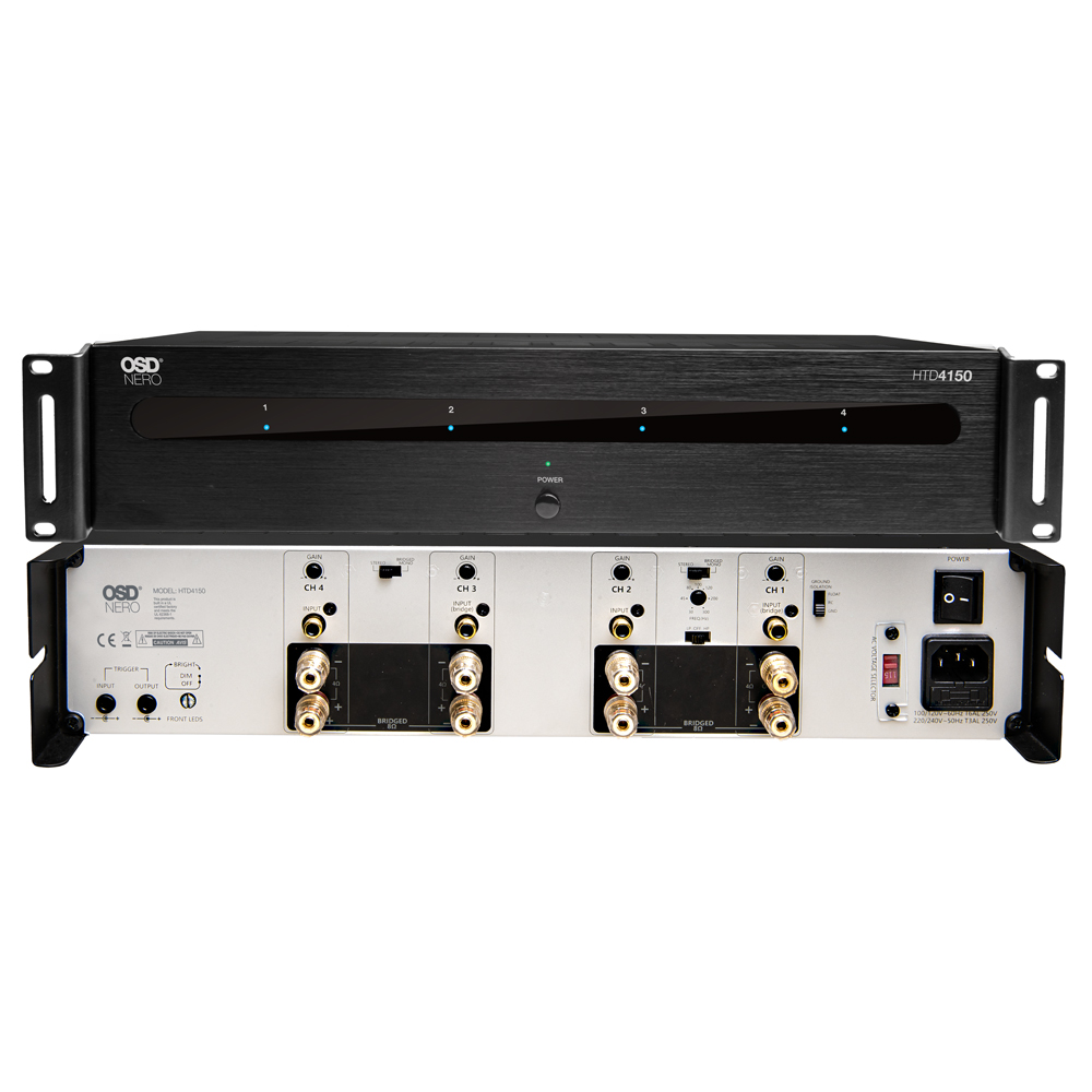 OSD Nero HTD4150 4 x 175W RMS, 4/3/2-Channel Home Theater Power Amplifier